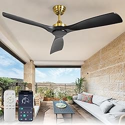 BvenuBigLite Ceiling Fan Without Light: 52 Inch
