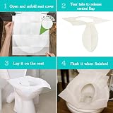 MAIYADUO 60PCS Disposable Toilet Seat Covers Flushable Travel Kids Adults view 3