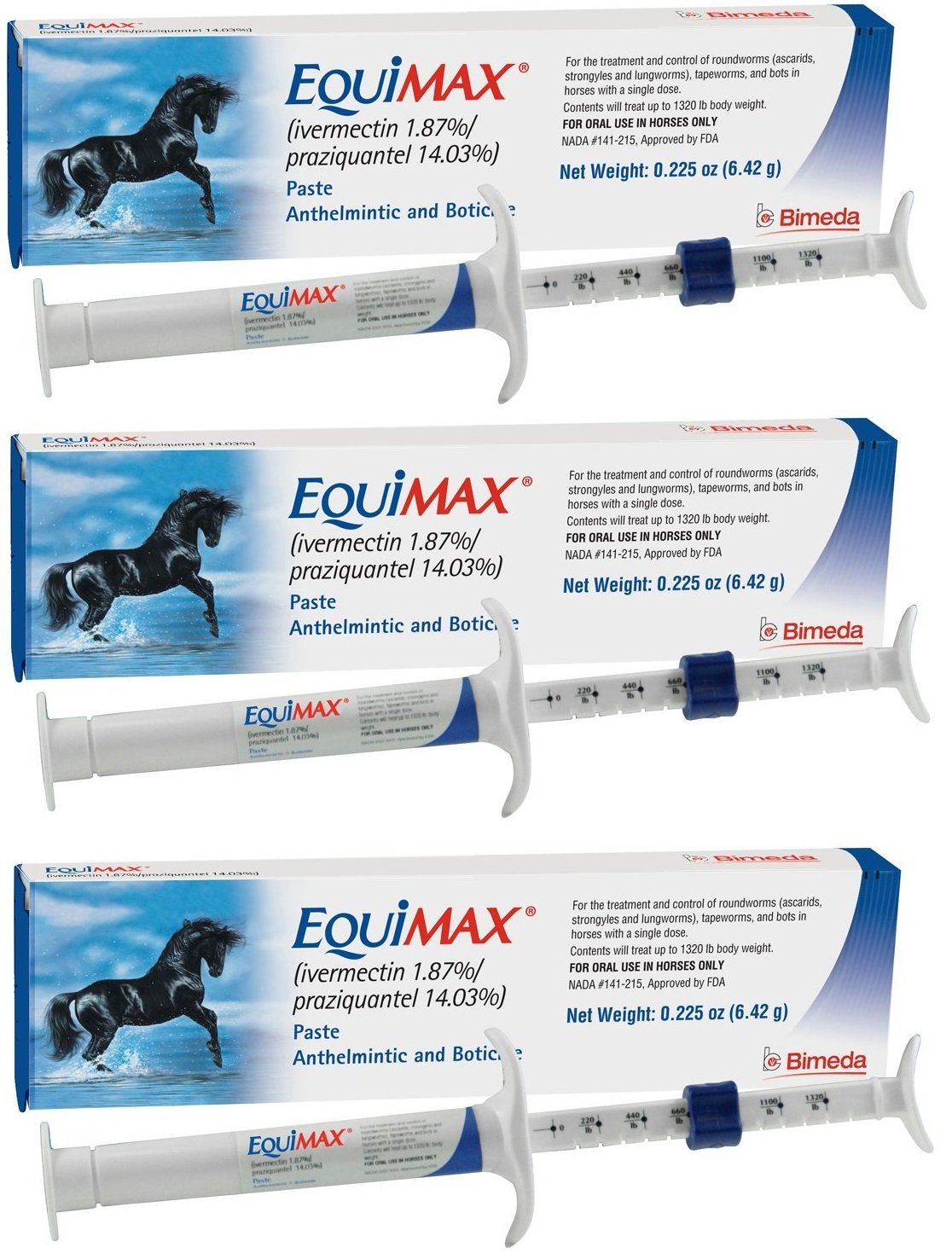 Bimeda Equimax Horse Wormer Ivermectin 1.87 Percent and ...