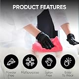 ViraCare 100 Black Premium Double Thickness Vinyl Disposable Gloves Medium view 4