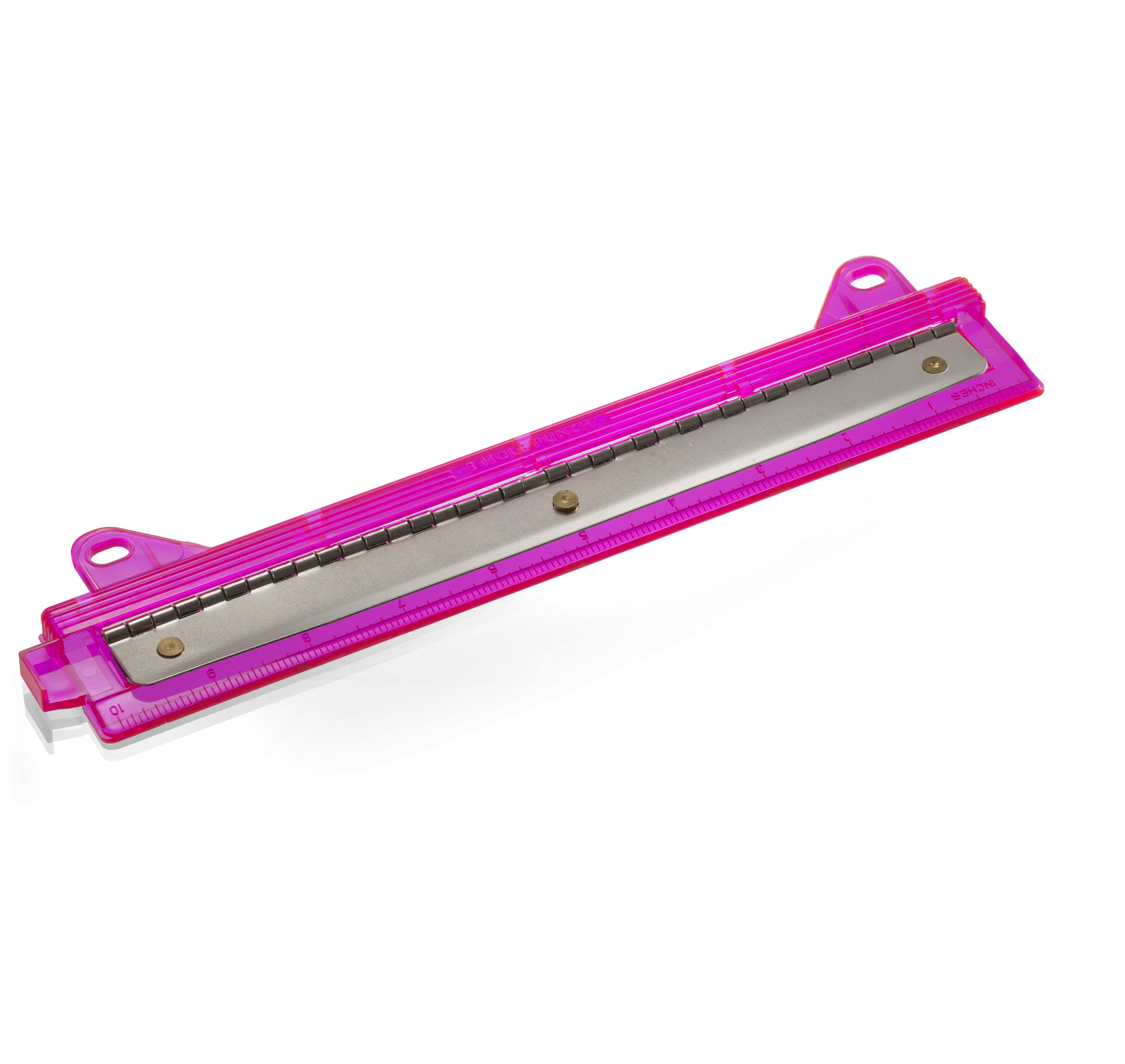 Officemate Ring Binder Punch, 3 Sheet Capacity, Comes in Assorted Colors - Pink/Teal/Smoke(90112)