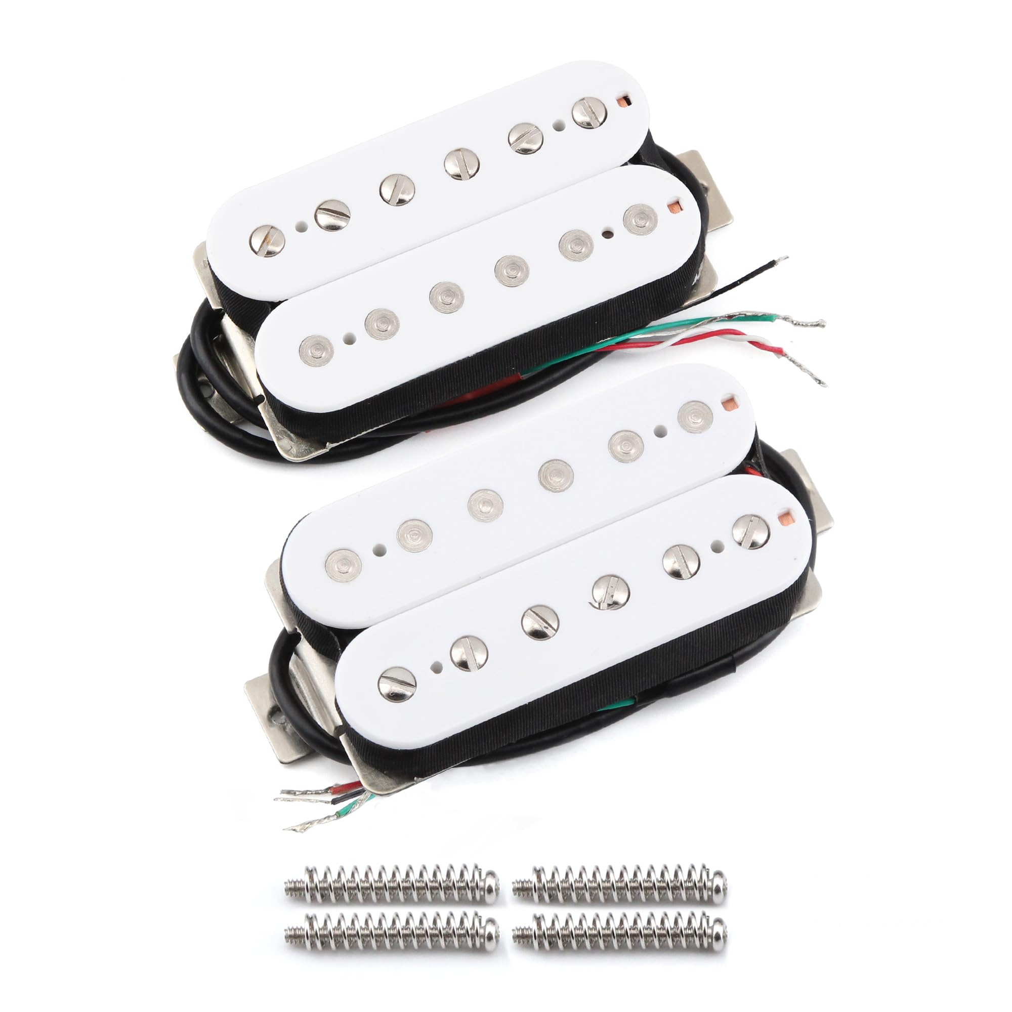 Photo 1 of FLEOR High Output Alnico 5 Guitar Pickup White Neck and Bridge Humbucker Pickups Set