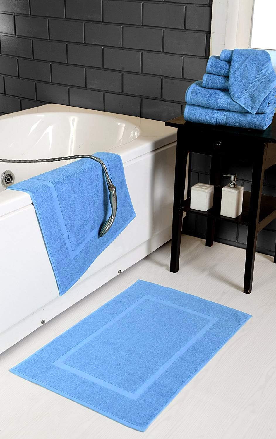 HILLFAIR 12 Piece- 600 GSM Cotton Bath Towels Set - Hotel Spa Towels Set- 2 Bath Towels, 4 Hand Towels, 6 Washcloths- Absorbent Super Soft Cotton Towels Set- Water Towel Set- 100% Cotton Towel Set: Kitchen & Dining