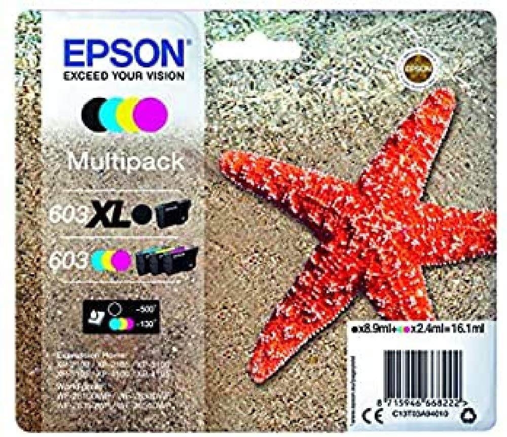 Epson Cartouche jet d'encre 603XL - Noir XL/STD, cyan, magenta, yellow and black