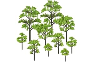 Yetaha 20 Pcs Miniature Model Trees, Mini Plant Ornament Model, Craft Tiny Shrubs for Fairy Garden Train Scenery Architecture
