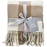 Blankets - Buffalo Plaid Throw Blanket - Decorative Classic Blanket - Comfortable and Ultra-Soft - Lightweight & Indoor Outdoor Blanket - Ideal for Living Room, Couch, Travelling All Seasons