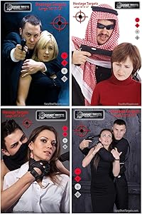 40-Pack - 18" X 12" Hostage Targets for Shooting Featuring Photo-Realistic Designs | 10 Sheets of Each Design | Bad Guy Paper Targets Near Wholesale Prices | Ideal for Law Enforcement Training.