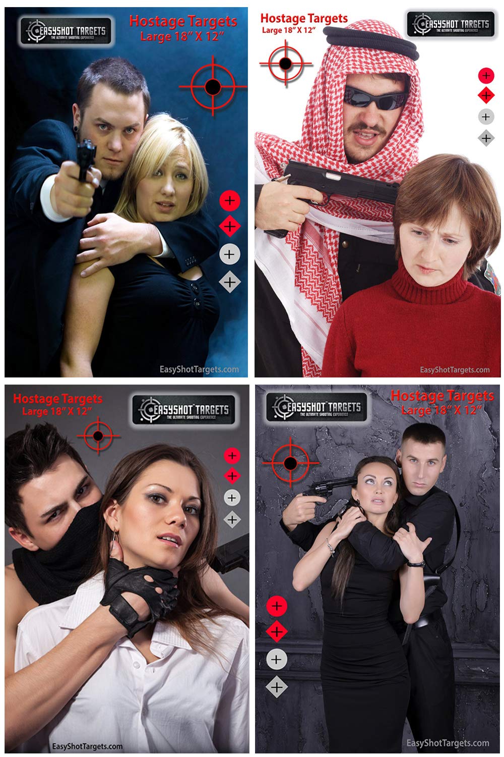 40-Pack - 18" X 12" Hostage Targets for Shooting Featuring Photo