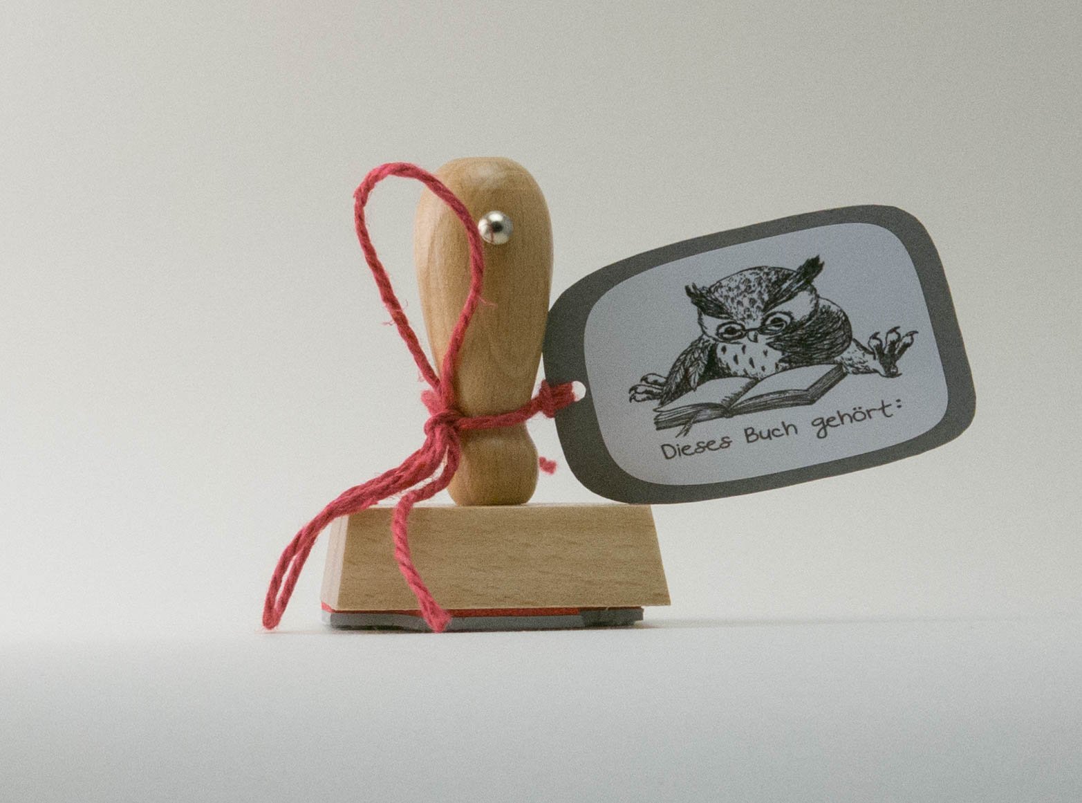 Unknown Wooden Owl-Shaped Stamp for Ex Libris