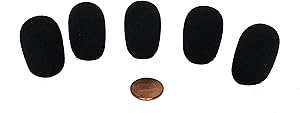 Tetra-Teknica XFFZ5P-BLK Lapel & Headset Microphone Windscreen, Color Black, 5-Pack