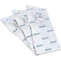 MVAC | TDSAC91M | Short Heavy Duty Central Vacuum Electrostatic Filter Bag with 3 Notches | Set of 3 Bags | 16 L (3.6 GAL)