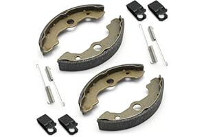 CADUFUELLY 4Pcs Front Brake Shoes Kit, Front Left and Right Brake Shoes with Brake Springs Pins, Replacement for Honda TRX300