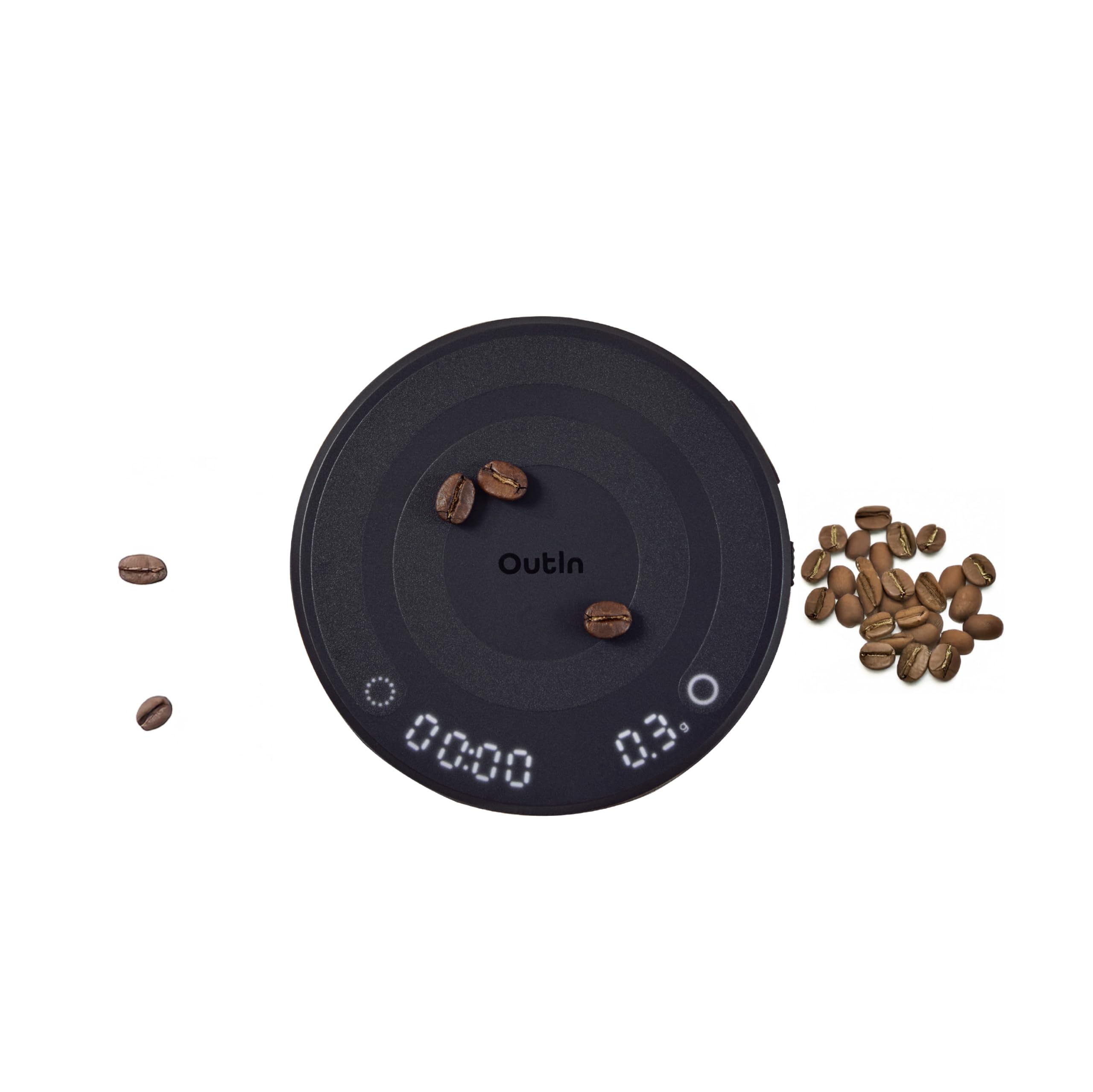 Photo 1 of OutIn Claro Portable Coffee Scale, Espresso Scale 2kg/0.1g Accurate Measurement, Pour Over Coffee Scale Multiple Modes, Timer Function, Rechargeable, with Protective Bag