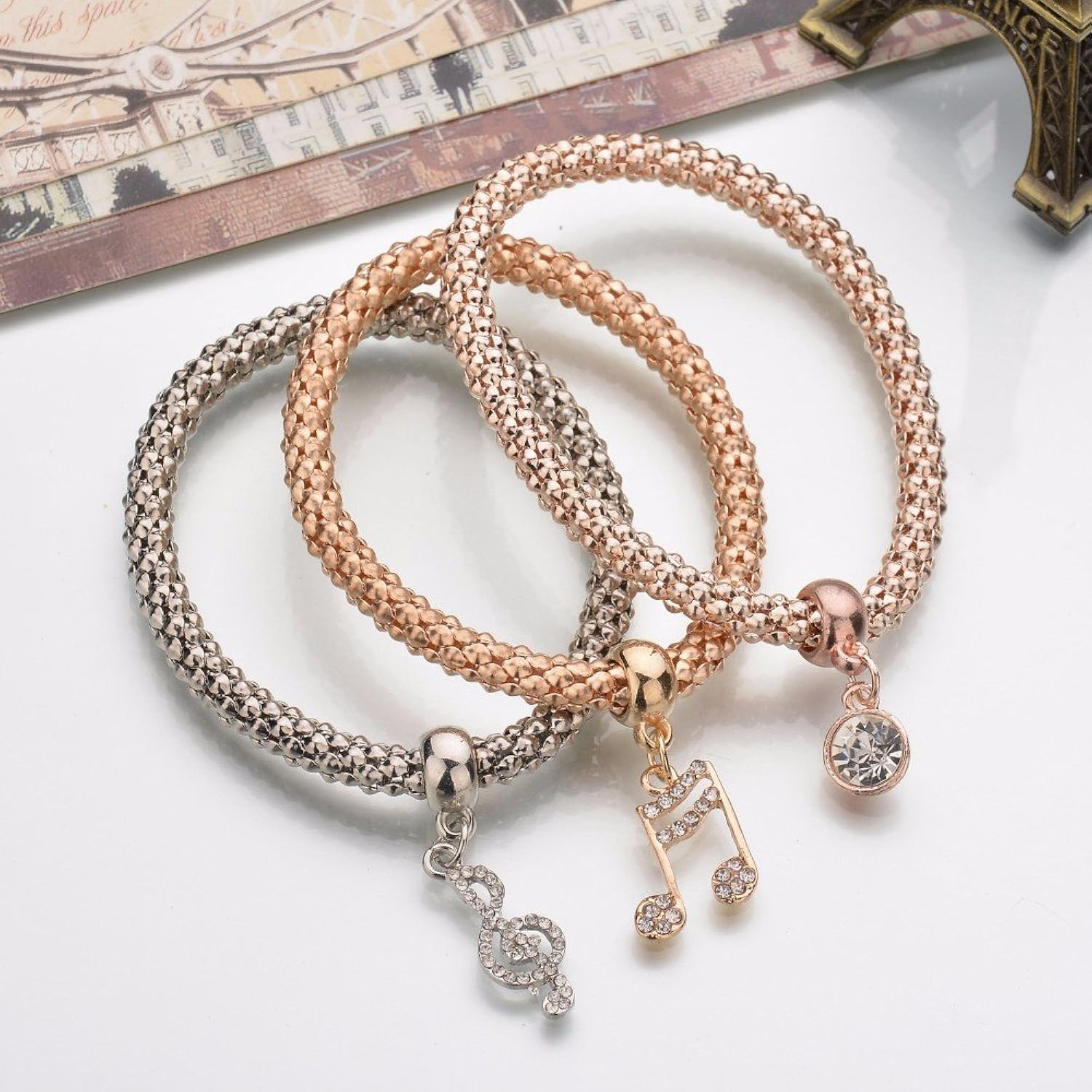 shining diva fashion jewellery gold crystal charm bracelets for girls