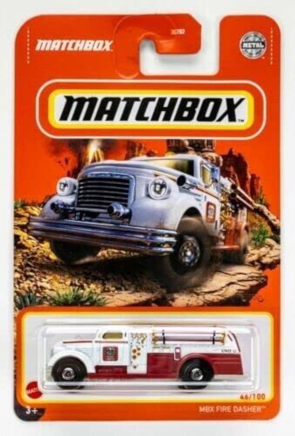 Matchbox White Fire Truck Toy Car