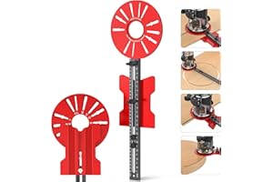 HONTAITUO Upgraded 5-in-1 Router Milling Groove Bracket - Router Guide Router Circle Cutting Jig Adjustable Router Jig Router Tool Woodworking Tools