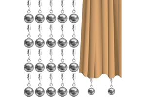 YTESEERY 20 Pack Heavy Duty Curtain Weights for Outdoor, Stainless Steel Drapery Clip Keepping Curtain Panel Straight, Keep Outdoor Curtain Flag from Waving, Help Weigh Down Sun Curtain Tablecloth Garden Flag
