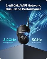 Reolink 4K PT Solar Security Camera Outdoor Wireless 2.4/5GHz WiFi Color Night view 4