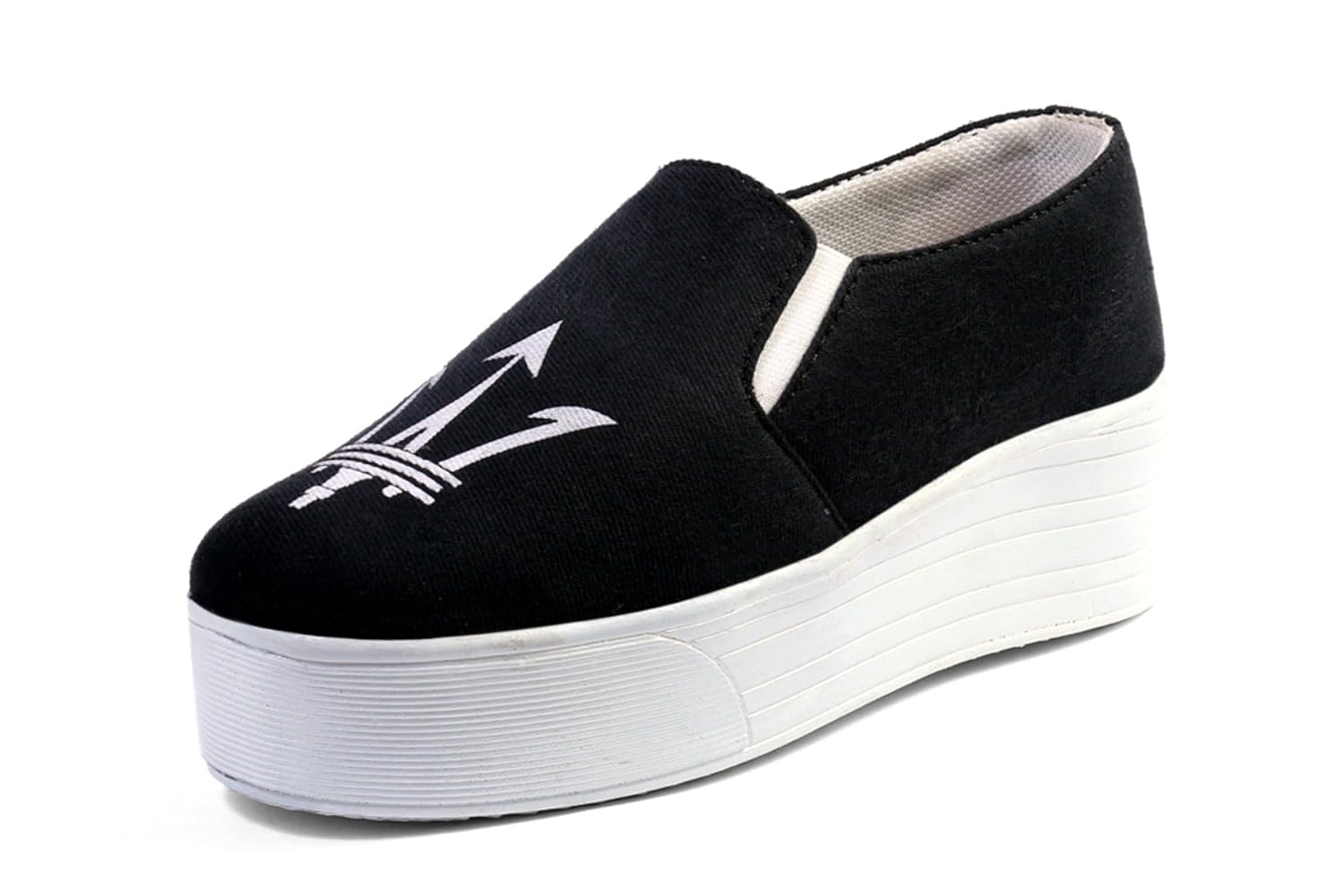 red rose women's black casual shoe