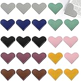 24Pcs Leather Heart Bookmarks,Cute Corner Page Book Marks,Book Accessories for Kids Women Book Lovers Teachers,Handmade Reading Gifts