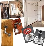 JZK 10x 1/2 Inch Aluminum Alloy Floor Flange for 15mm Pipe Metal Pipe Shelf view 3