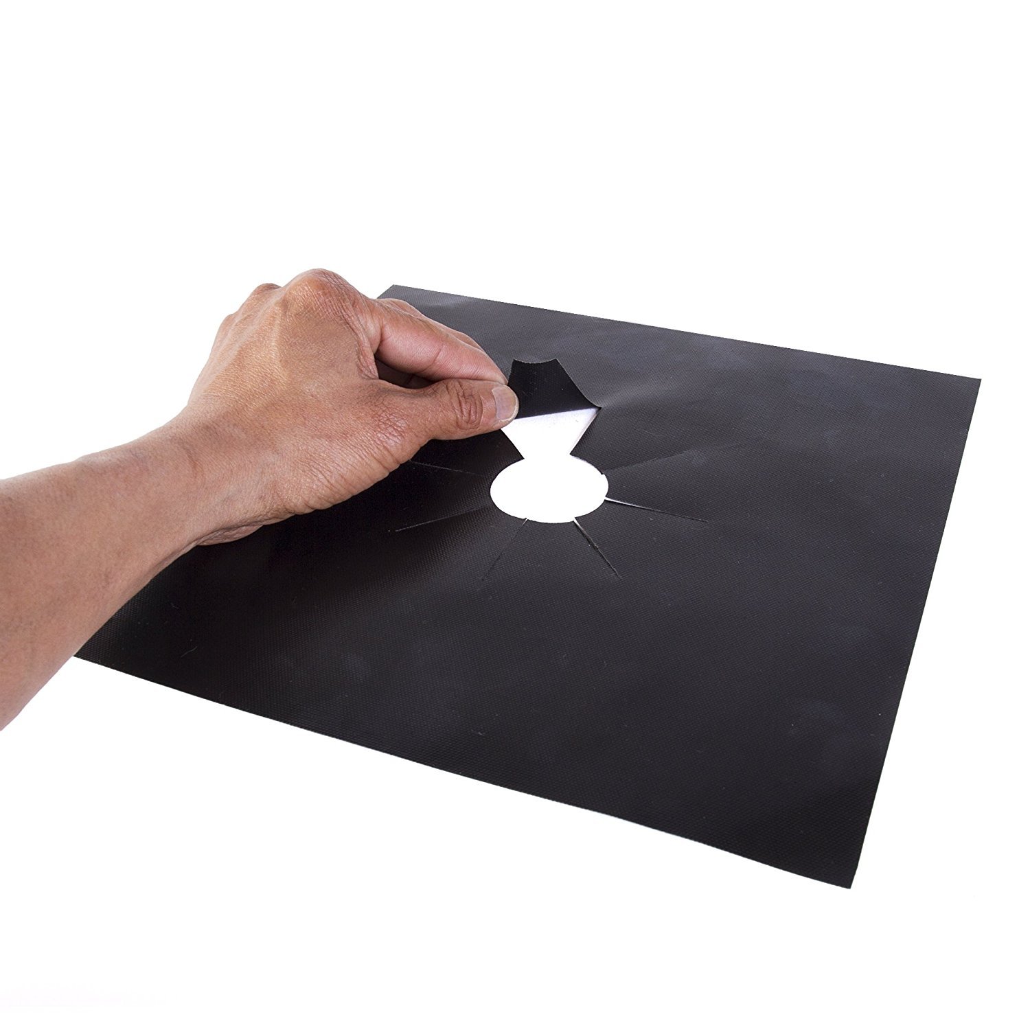 Kitchen + Home StoveTop Protectors – Set of 4 Nonstick Heavy Duty Reusable Stove top Gas Burner Liners - 100% PFOA & BPA Free