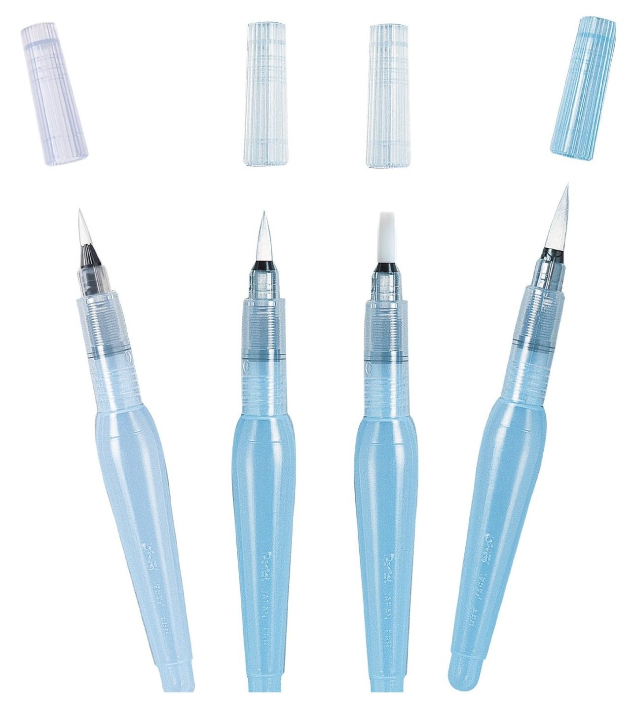 Pentel Water Brush (Fine, Medium and Broad Tip) 3 Pieces (Set of 4)
