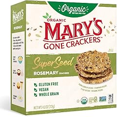 Mary's Gone Crackers Super Seed Crackers, Rosemary, 4 Ounce (Pack of 1), Organic Plant Based Protein, Gluten Free