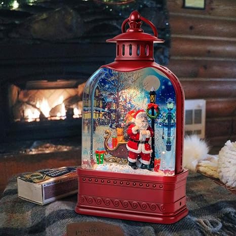 Santa Claus Gymaoyi Musical Snow Globe Lantern Christmas Snow Spinning Water Glittering Home Decoration And Gift Christmas Seasonal Decor Ekbotefurniture Com
