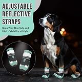 SlowTon Dog Boots Waterproof Non-Slip Paw Protectors Reflective Straps 9 Sizes view 6