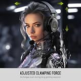 EKSA E900 Wired Gaming Headset 50mm Driver Detachable Mic 3D Audio Sliver view 5