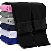Kiiavoro Girls Fleece Lined Leggings Cotton Kids Winter Warm Leggings Thick Thermal Tights Pants