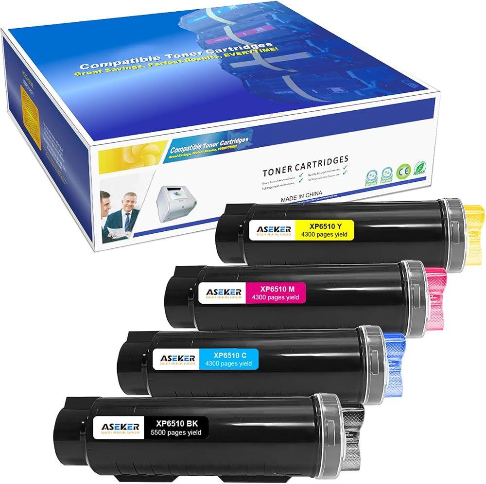 ASEKER 4 Color Toner Cartridge 6510/6515 for Xerox WorkCentre 6515 6510