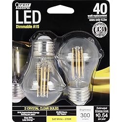 Feit Electric - Decorative Clear Glass Filament LED