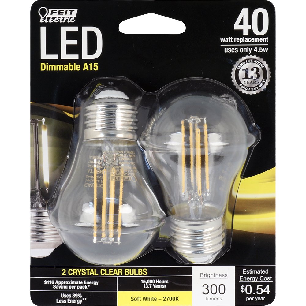 Feit Electric - Decorative Clear Glass Filament LED