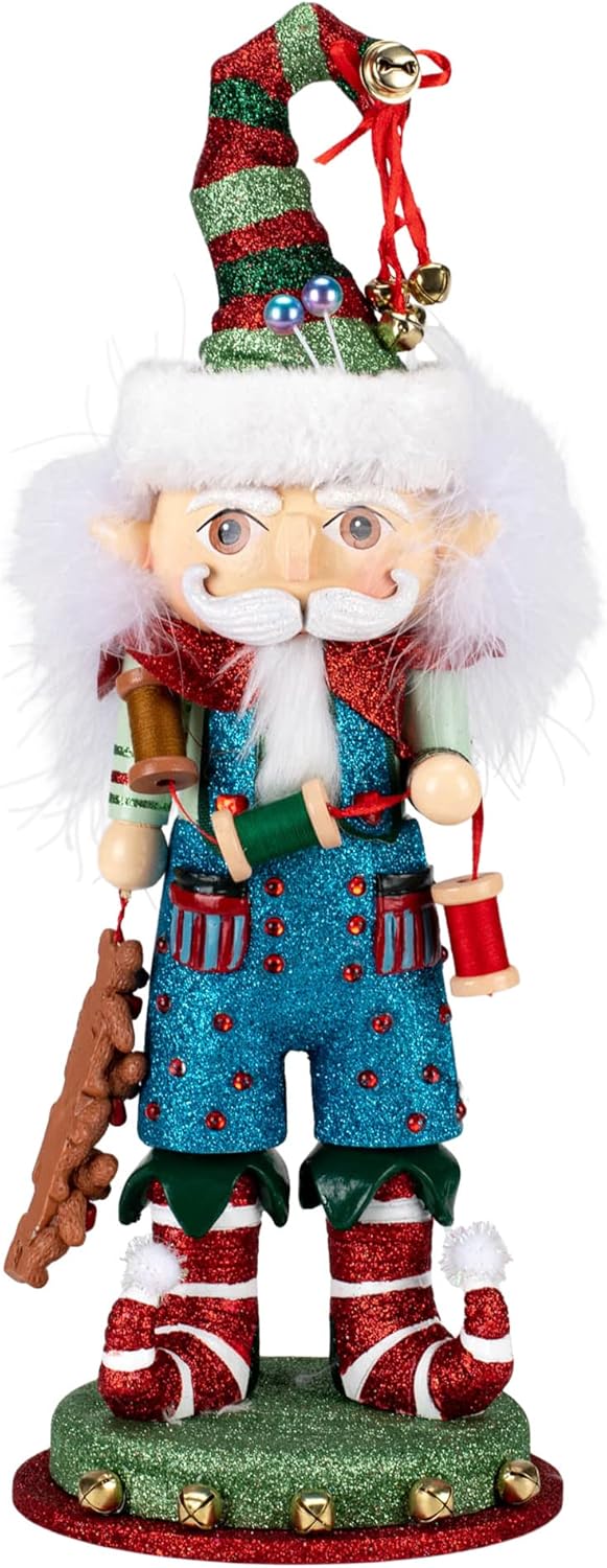Nutcrackers - 15-Inch Hollywood Elf with Teddy Bear Nutcracker