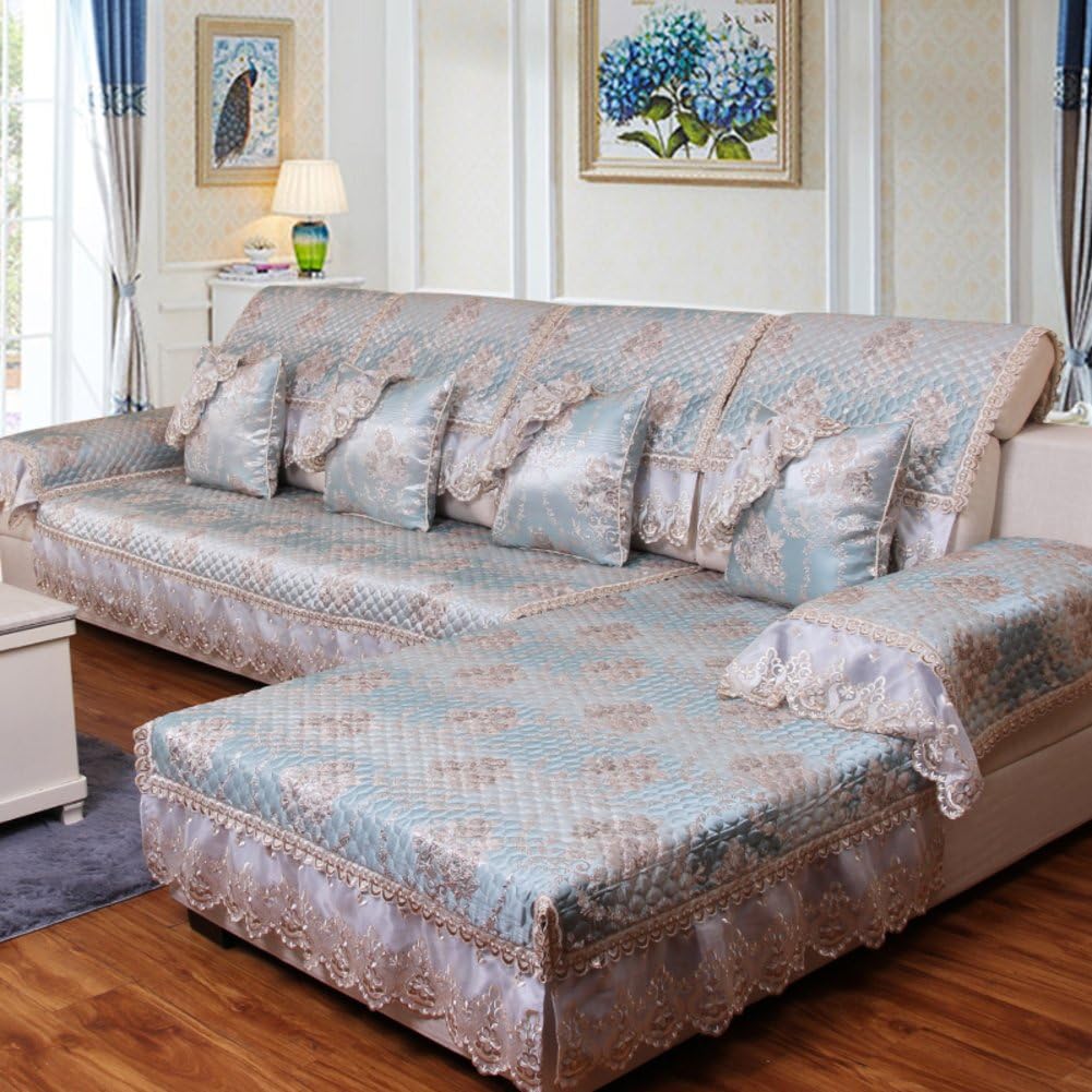 JYXJJKK Thick Slip Sofa Towel Fashion Fabric Cushion-E 70x150cm(28x59inch)