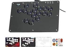 ONEED Haute42 Leverless Controller Arcade Stick: Leverless Controller U16 with Kailh Crystal Low-Profile Switches,Leverless Arcade Controller Street Fight for PC/PS3/PS4/Switch Support Hot Swap & SOCD