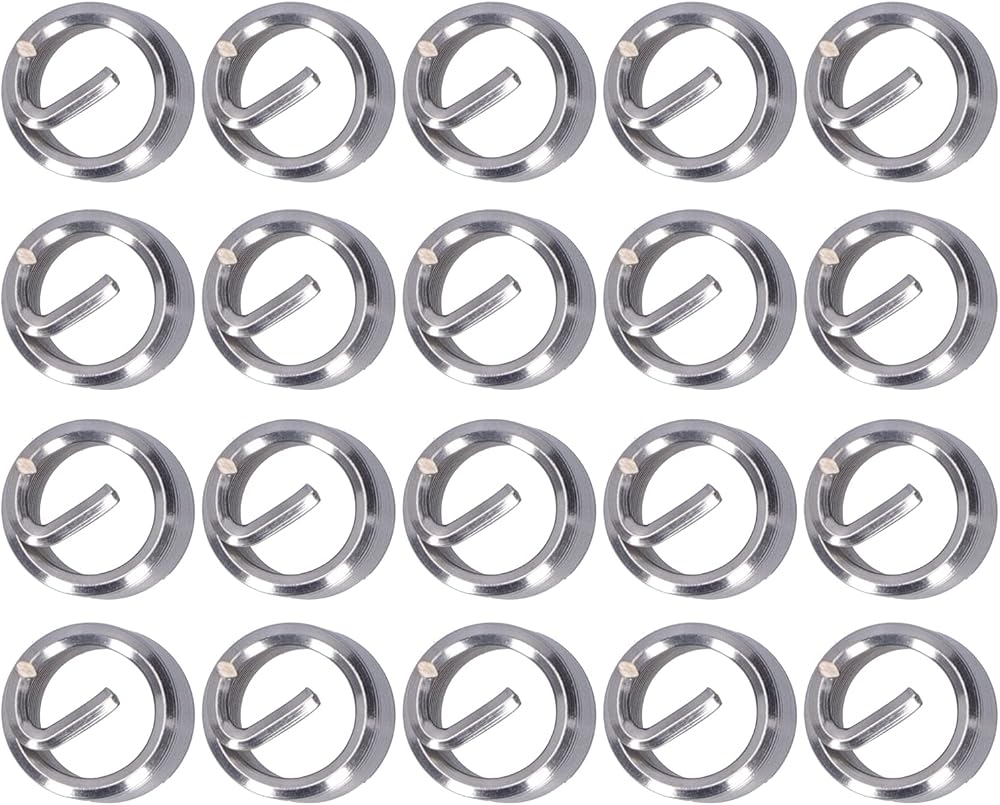 Fafeicy 20pcs M12 x 1.75 Stainless Steel Wire Thread Inserts Type 2D Fasteners