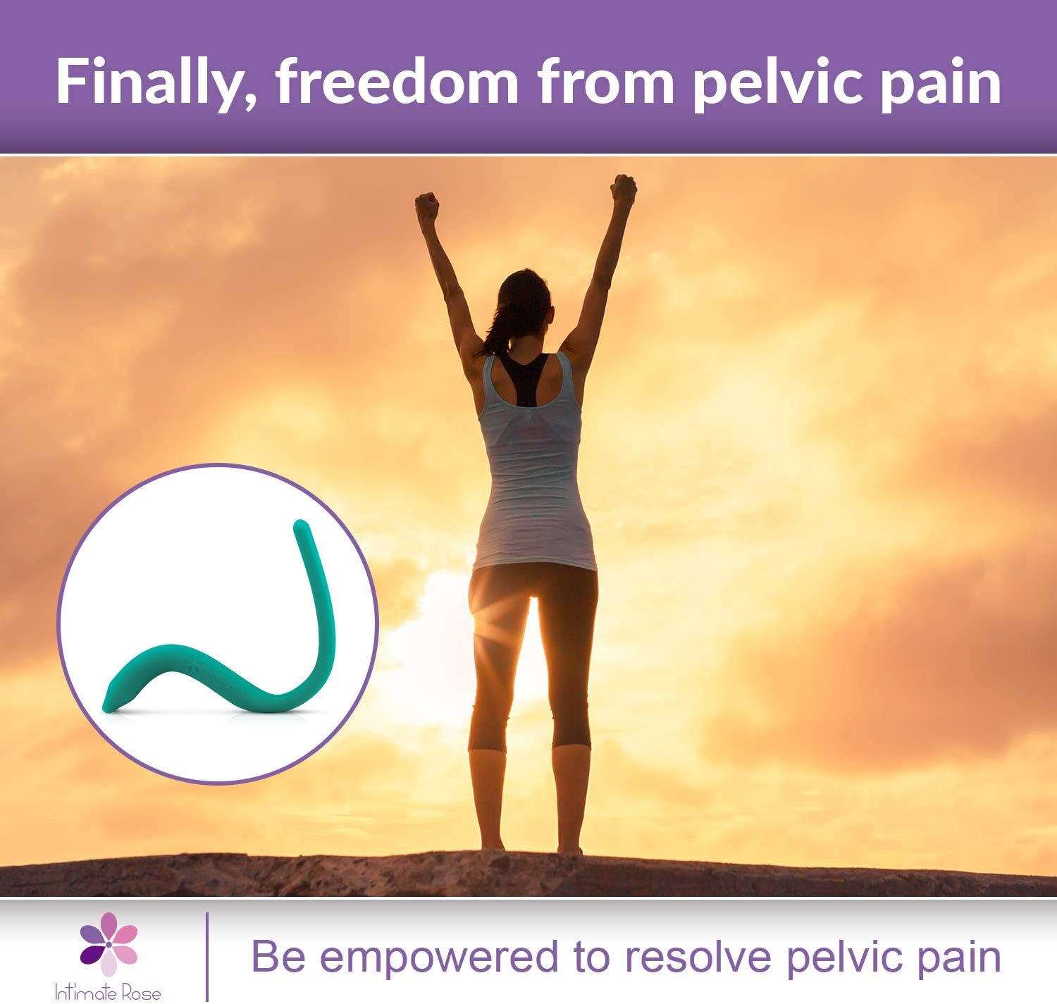 Intimate Rose Pelvic Wand with Vibration for Pelvic Muscle Pain Relief - Pelvic Physical Therapy Use for Trigger Point & Tender Point Release – Men & Women: Health & Personal Care
