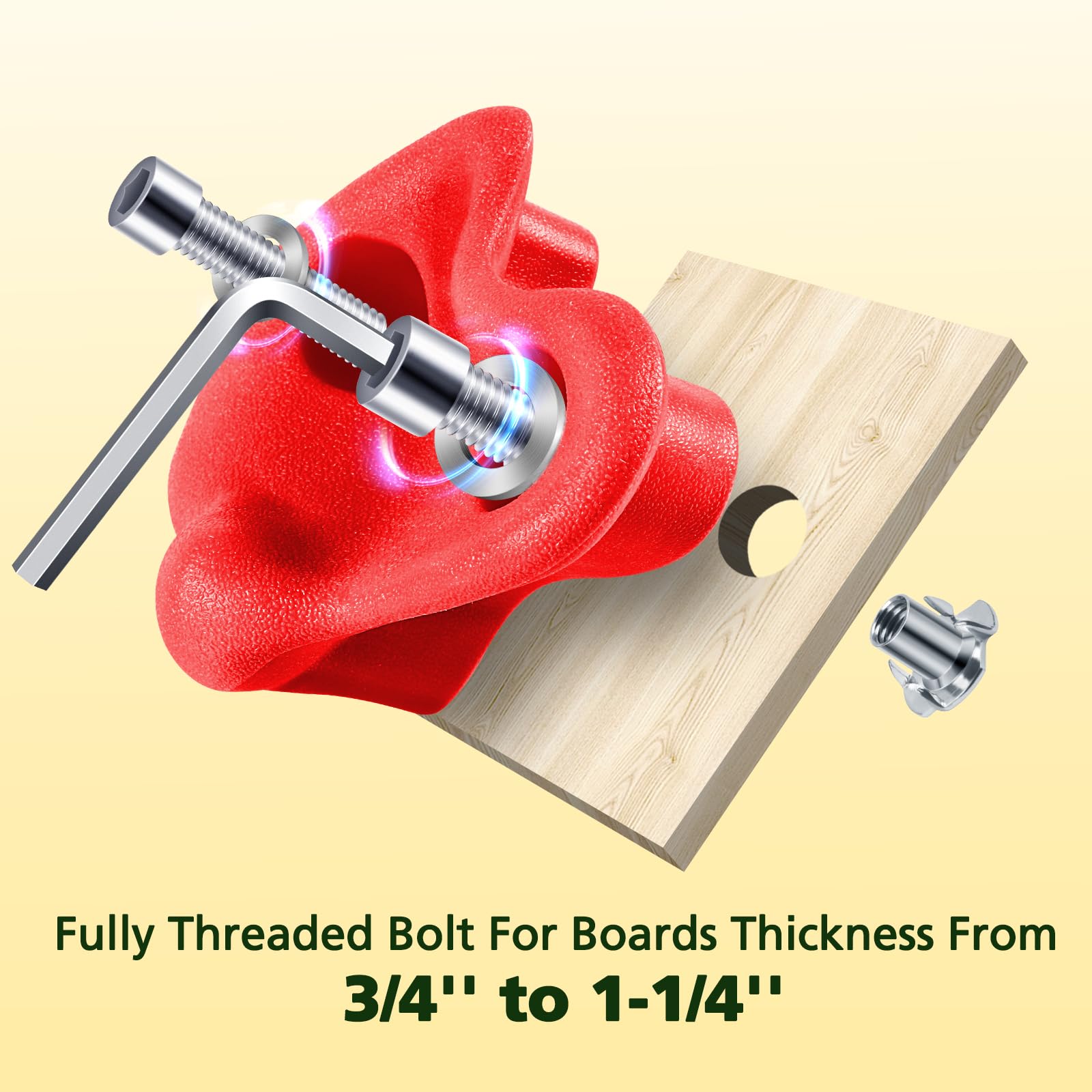 TOPNEW 20 PCS Rock Climbing Holds for Kids, Rock Wall Holds with 6.56 Ft Climbing Rope and 2 Handles, Rock Wall Climbing Kit for Indoor and Outdoor Playset - Includes Mounting Hardware