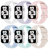 6 Pack Silicone Bands Compatible with Apple Watch