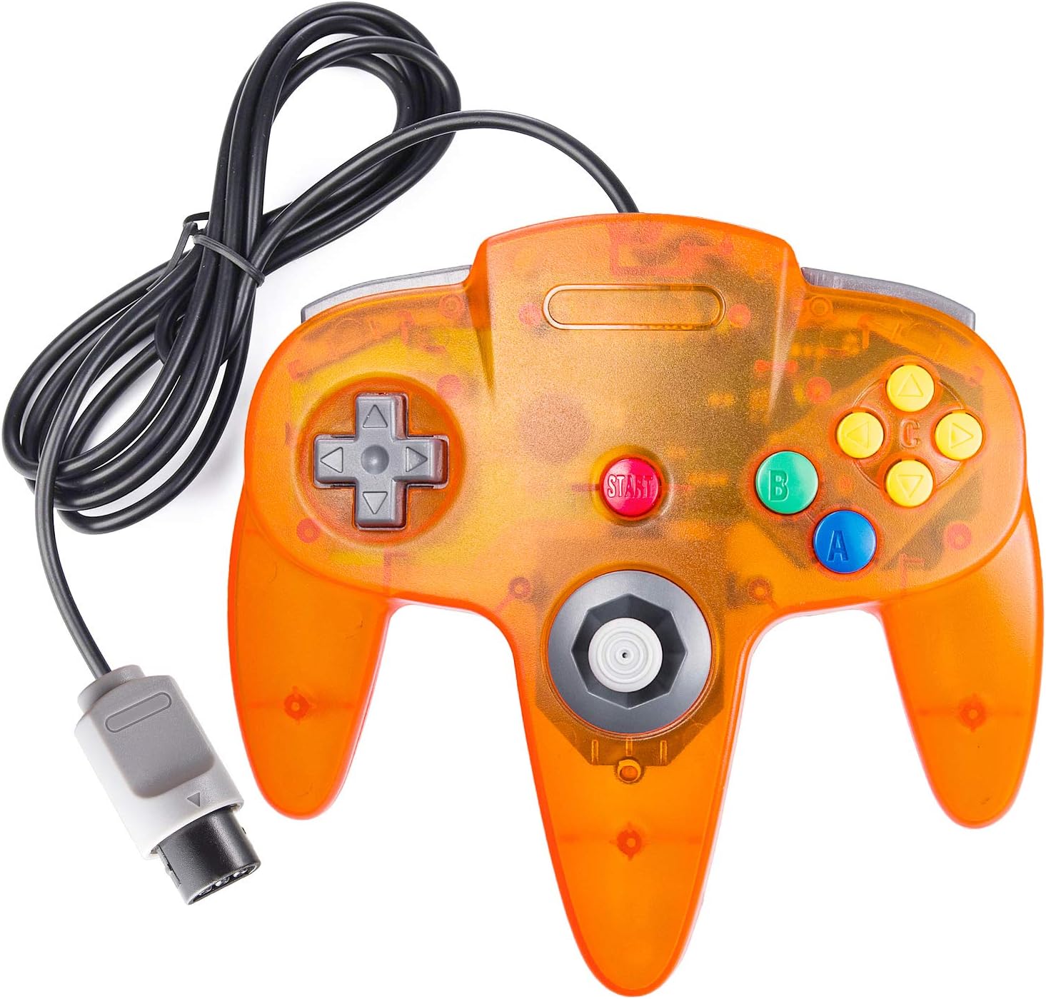 miadore Classic 64 Controller Joystick Remote for N64 Video Game System N64 Console-Clear Orange: Computers & Accessories