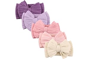 DRESHOW BQUBO Baby Nylon Headbands Hairbands Hair Bow for Girls Newborn Infant Toddlers Hair Accessories