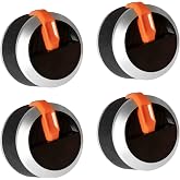 Gas Griddle Grill Orange Knobs Replacement for Blackstone 1666 1517 1554 1825 1836, Walmart Control Knob for Blackstone 17" 22" 28" 36" Griddle Accessories, 4 Pack