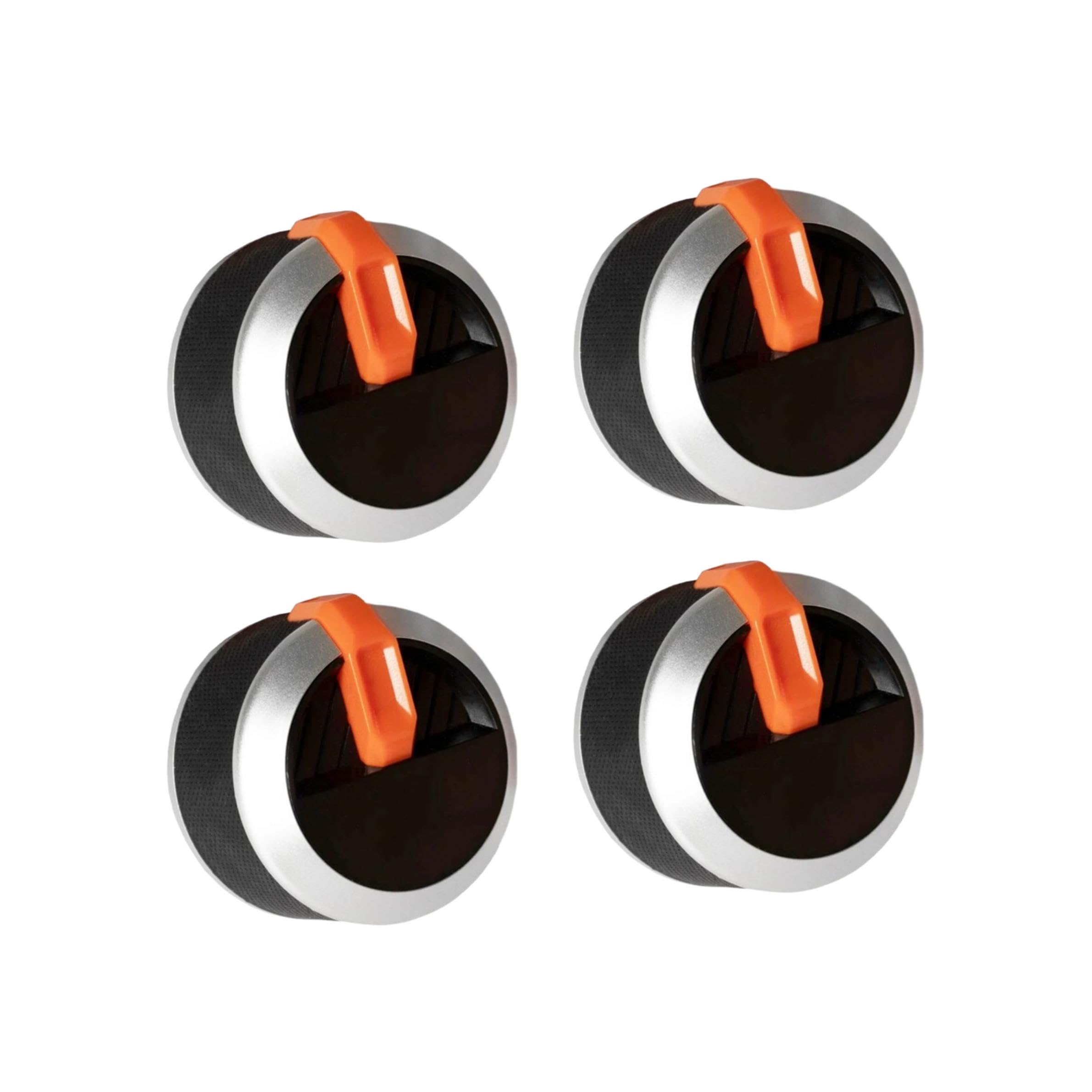 Photo 1 of Gas Griddle Grill Orange Knobs Replacement for Blackstone 1666 1517 1554 1825 1836, Walmart Control Knob for Blackstone 17" 22" 28" 36" Griddle Accessories, 4 Pack