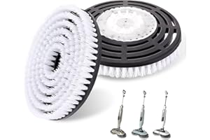 VANCLEARIDEA Upgraded Steam Mop Pads for Shark S7000 Series - Replacement Brush Heads with Scrubbing Bristles | Deep Cleans Hardwood, Tile, Laminate Floors | Compatible with S8201/S8001/S7201 Models-2 Pack