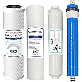 IPW Industries Inc PureT RO450-905EZ Compatible 4 Stage Reverse Osmosis Replacement Filter Bundle (50 GPD, Universal)