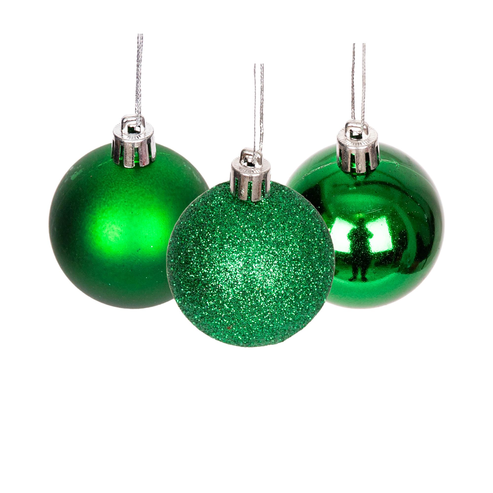 50mm/9Pcs Christmas Baubles Shatterproof Dark Green, Christmas Tree Decorations Ball Ornaments Balls Xmas Hanging Decorations Holiday Decor - Shiny,Matte,Glitter