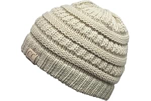 Funky Junque Kids Cozy Ribbed Beanie - Warm Winter Knit Cap for Toddlers